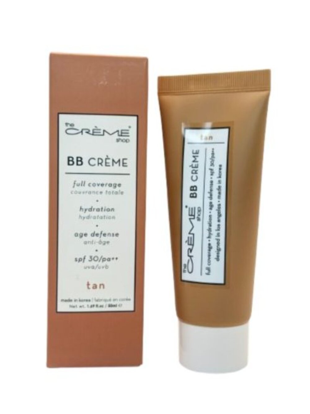 The Crème Shop BB Crème Tan Full Coverage SPF 30 50mL NEW